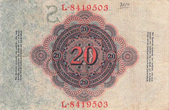 20 Mark 1914 ro.47b S/L